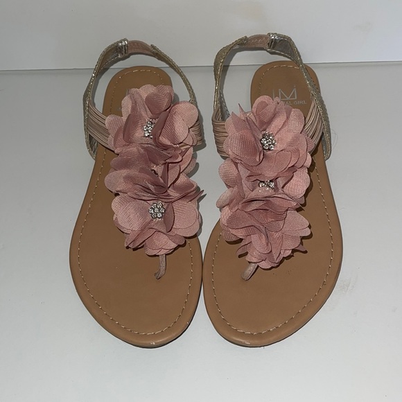 Material Girl Shoes - Material Girl Sandals with Flowers and Rhinestones